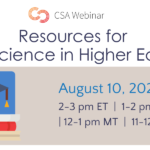 Resources for using citizen science in higher education, CSA Webinar, 10 August